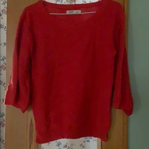 Old navy 3/4 length red sweater